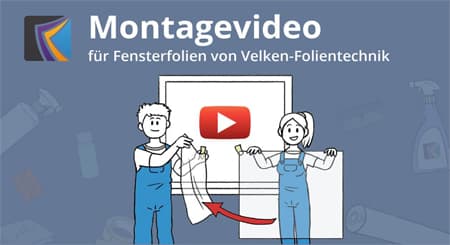 Montagevideo einer Fensterfolie