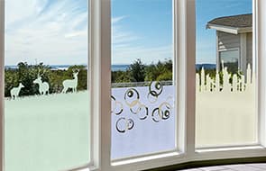 Glass decoration films for windows