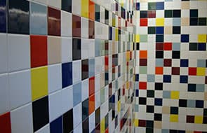 Colour film for wall tiles