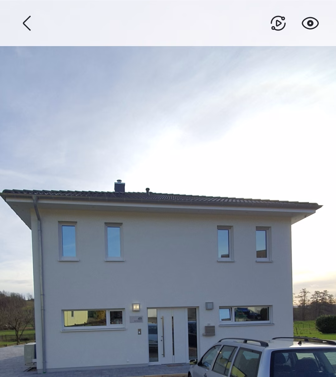 Haus mit Spion-Spiegelfolie Haus mit Spion-Spiegelfolie