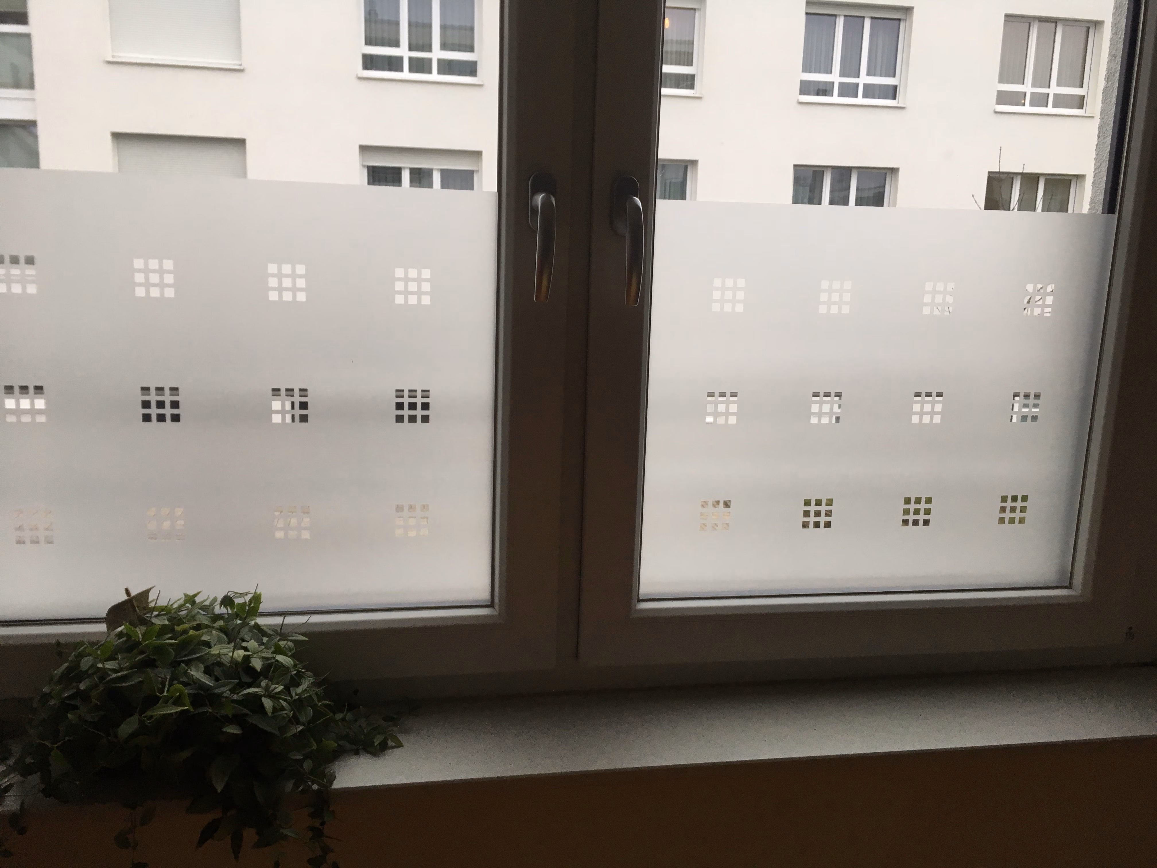 Dekorfolie, transparente Quadrate 10 mm im 9-er Block