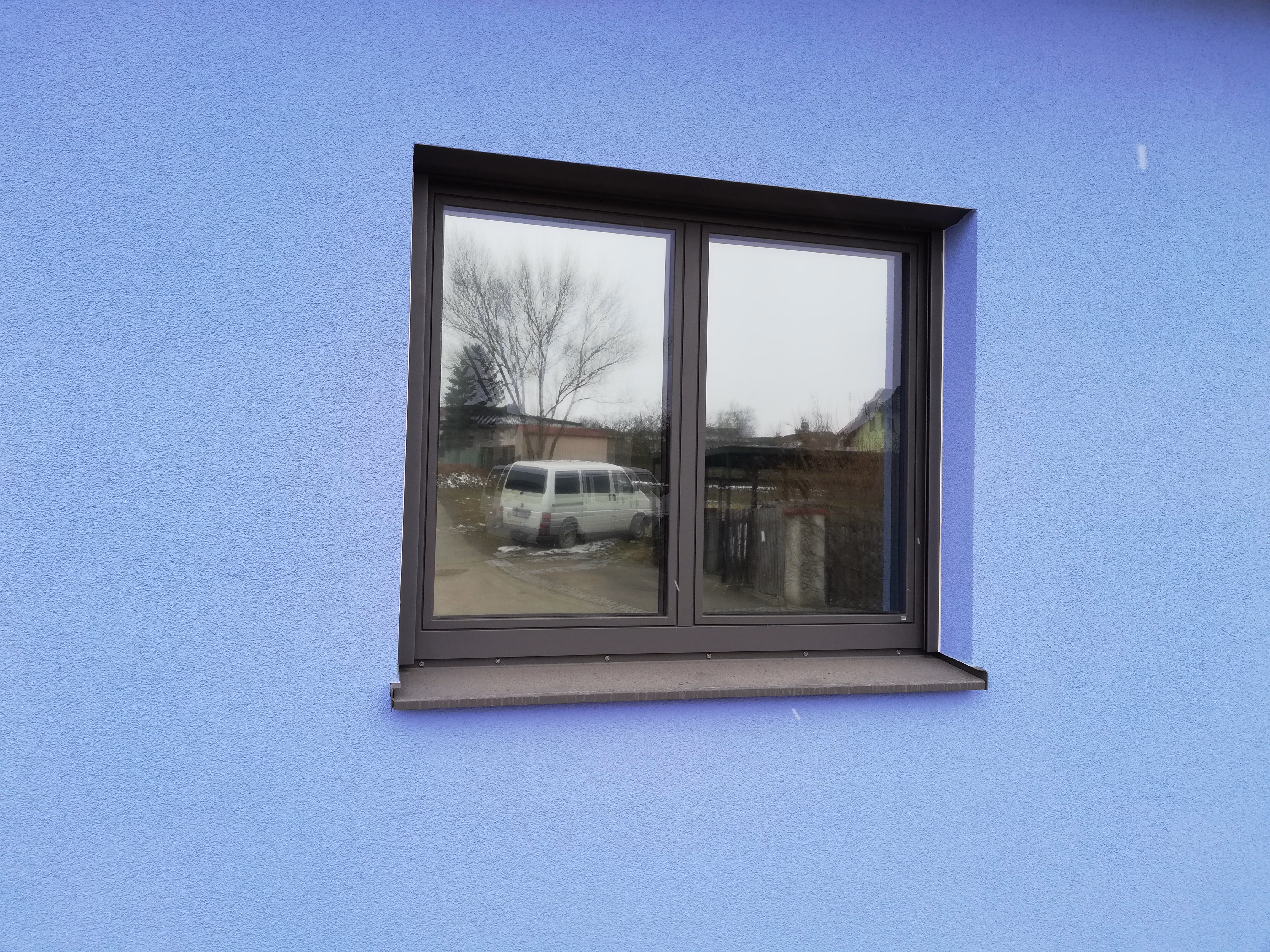 Außenansicht verspiegelte Fensterfolie Außenansicht verspiegelte Fensterfolie
