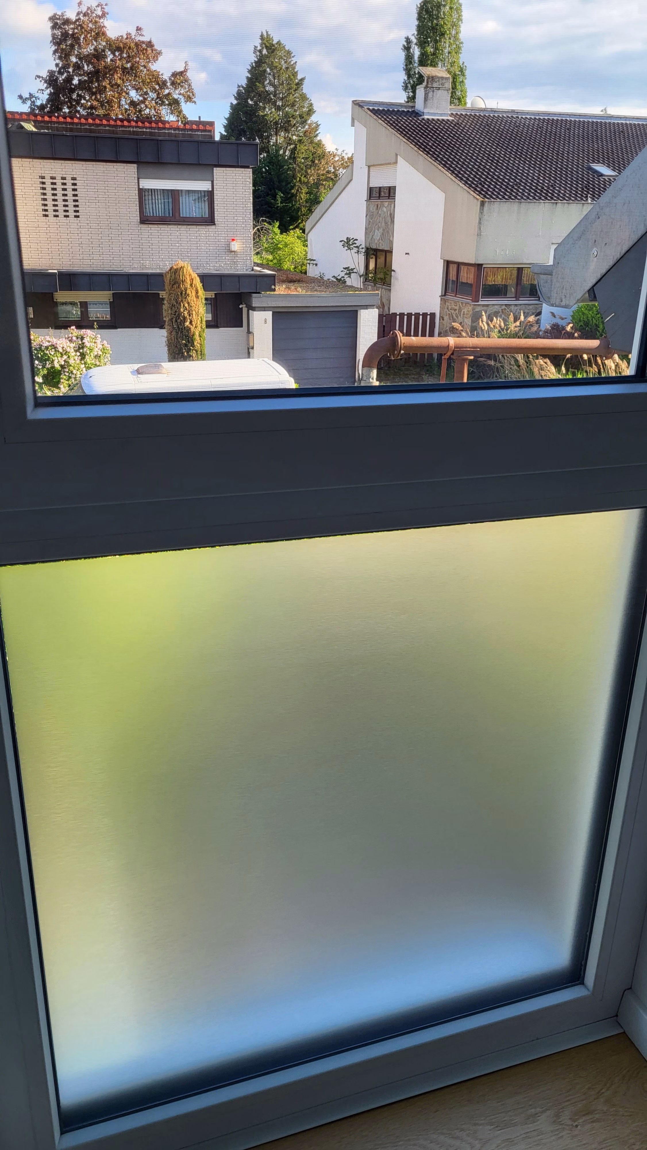Sichtschutzfolie, transparent matt, gebürstet