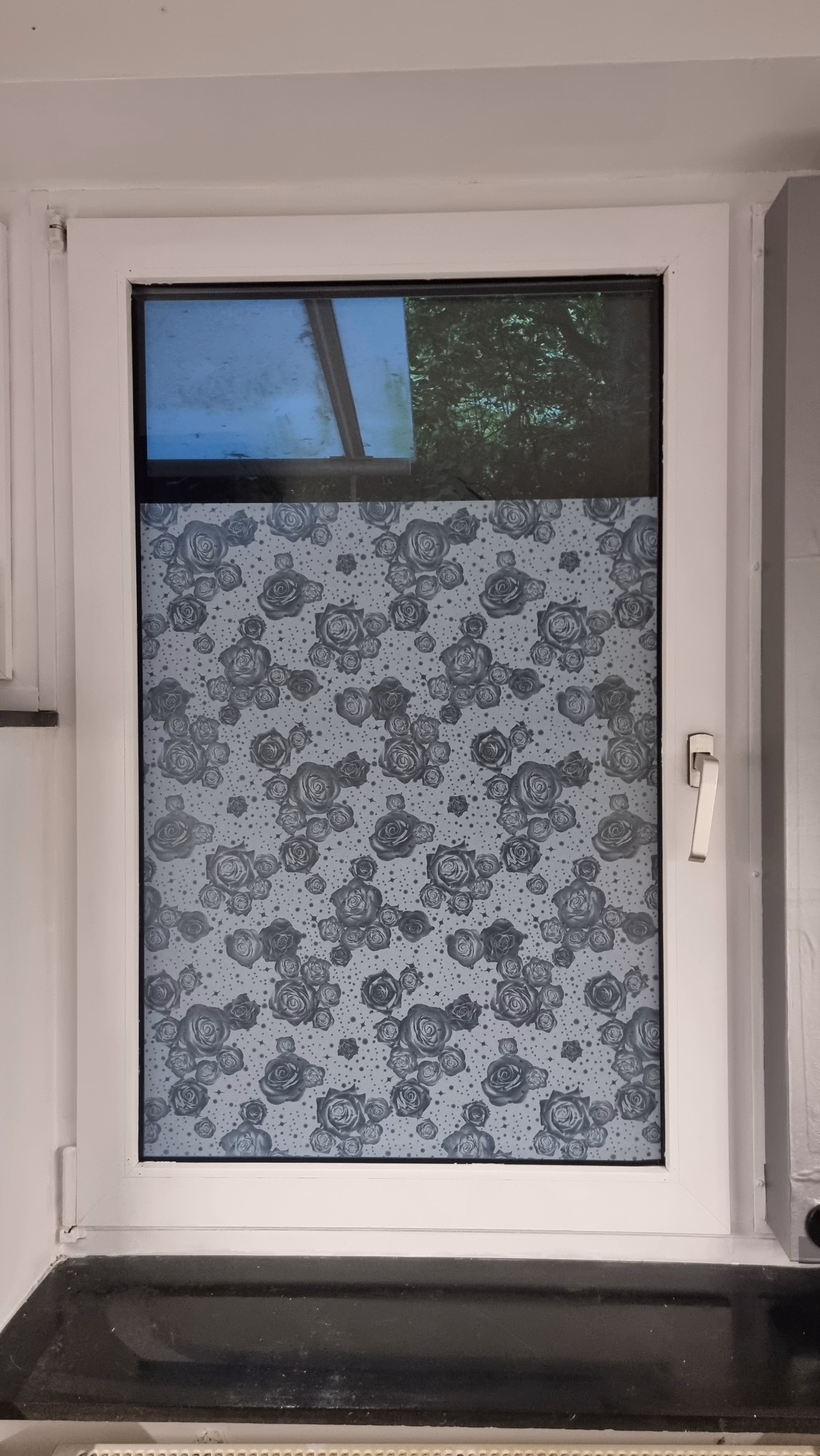 Sichtschutzfolie mit Rosen