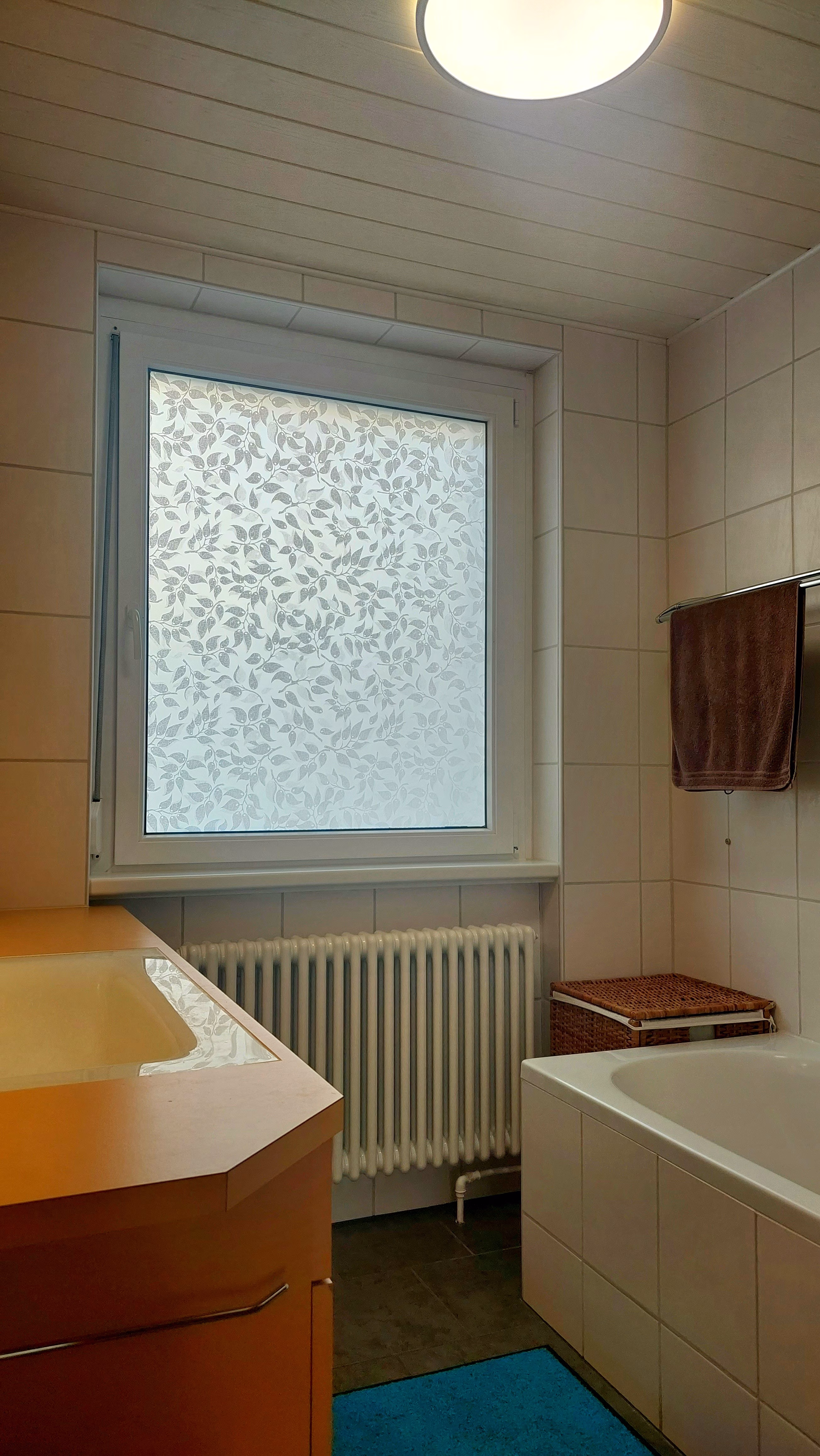 Klebefolie mit Blättern auf weißem Grund Klebefolie mit Blättern auf weißem Grund
