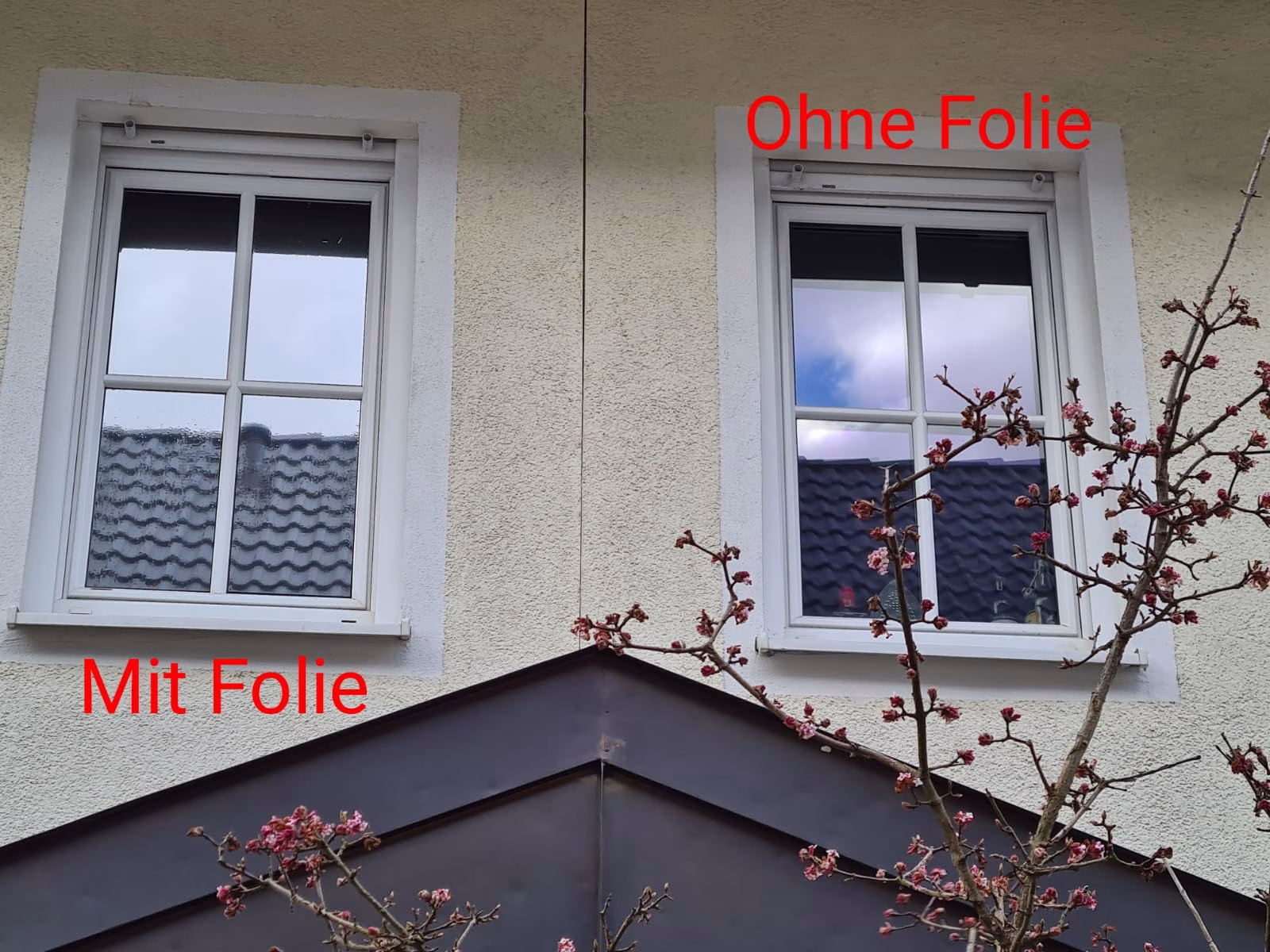 Spionspiegelfolie vergleich vorher ohne zu nachher mit Fensterfolie Spionspiegelfolie vergleich vorher ohne zu nachher mit Fensterfolie