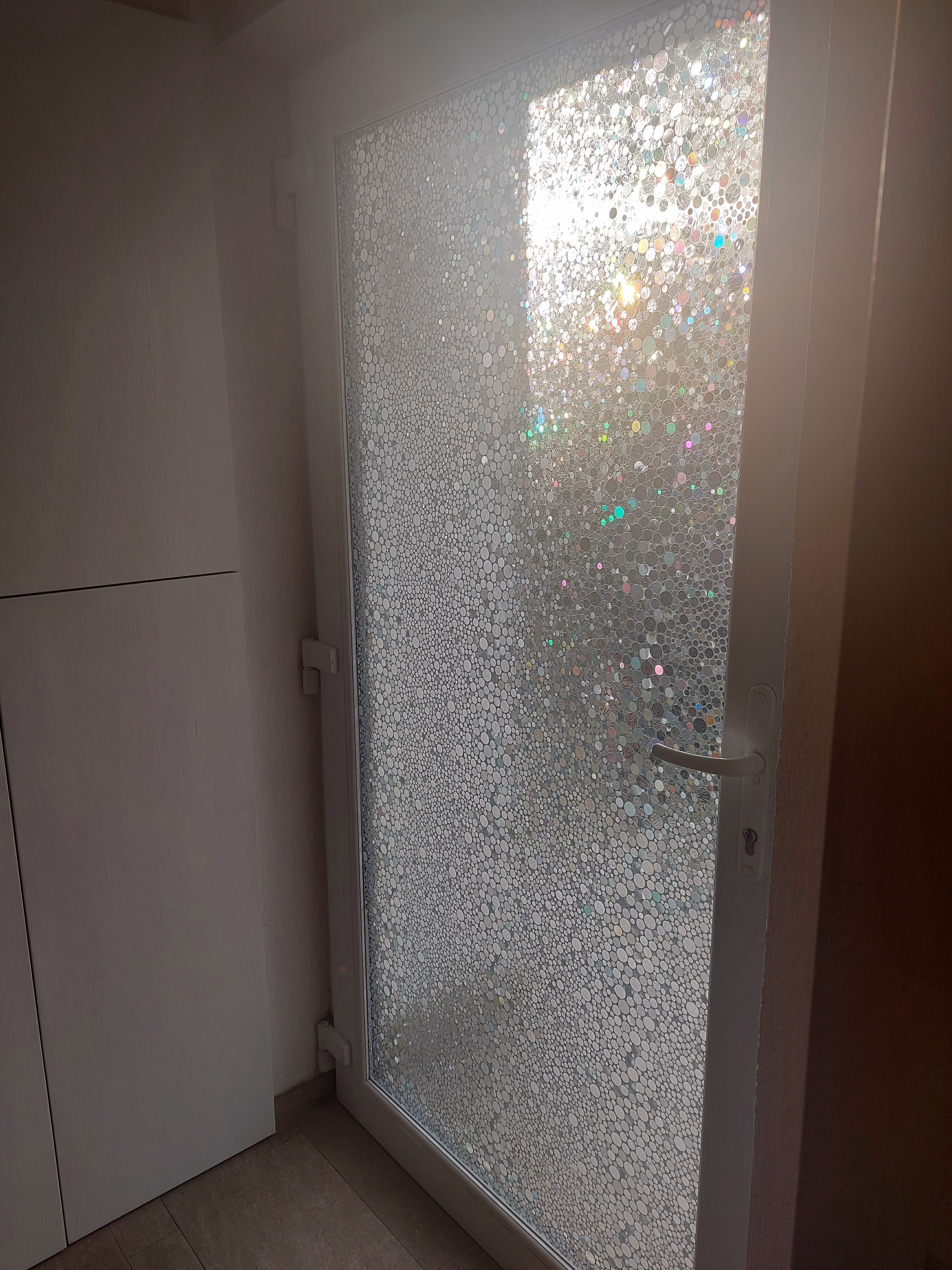 Kleberlose Glitzerfolie in Kreisoptik