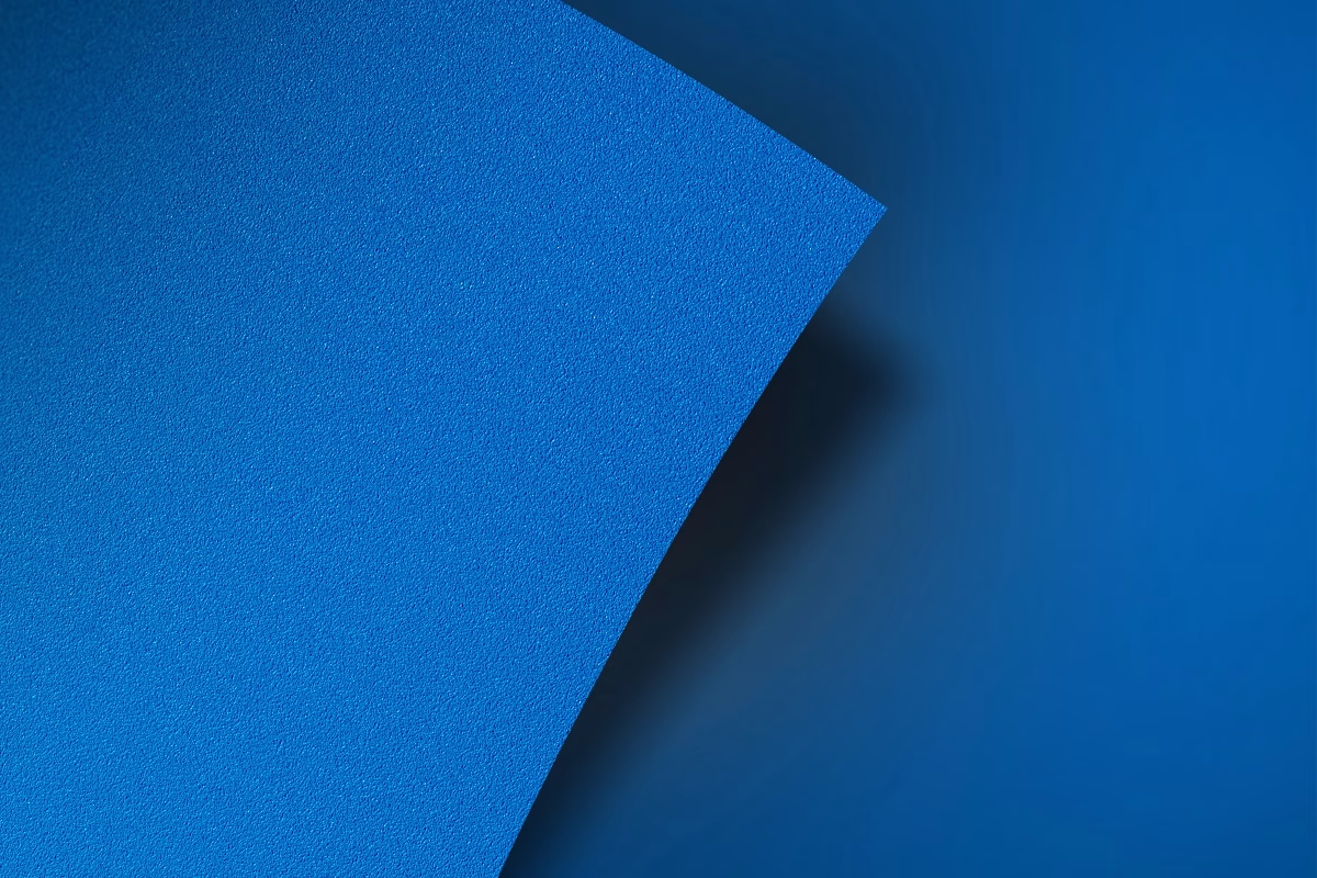 Blue, single colour adhesive film