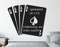 Blackboard film, playing cards