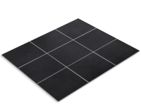 Tile sticker, velvet matt black grained