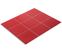 Tile film, velvet red grained