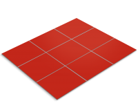 Tile film, strawberry red