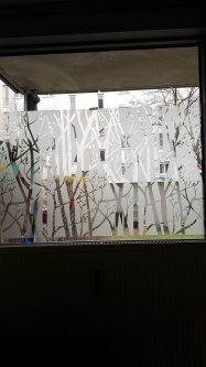 Fensterfolie mit Waldoptik
