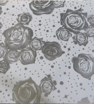 Privacy film, roses frosted