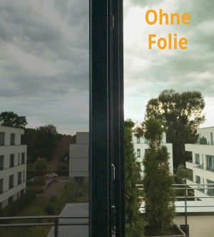 Vergleich selbsthaftend silber dunkel verspiegelt zu keiner Folie