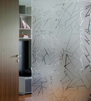 Decorative film, broken glass look