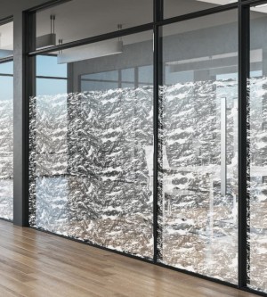 Decorative film in the look of snowdrifts ▷ Cut to size