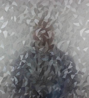 Adhesive film, broken glass look (embossed)
