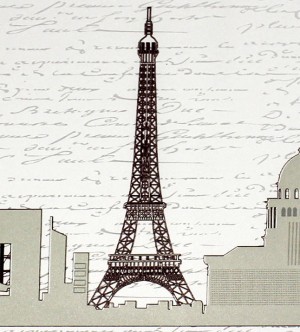 kleberlose Folie, Pariser Skyline Detailansicht