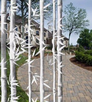 Decorative film, white bamboo