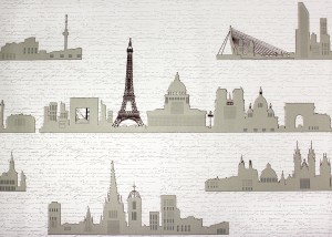 kleberlose Folie, Pariser Skyline