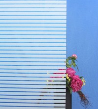 Decorative film, horizontal white stripes, width 18 mm