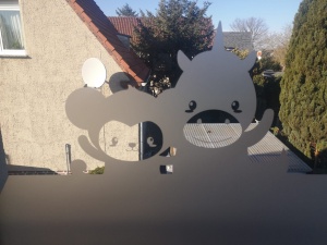 Fensterfolie Affe und Einhorn