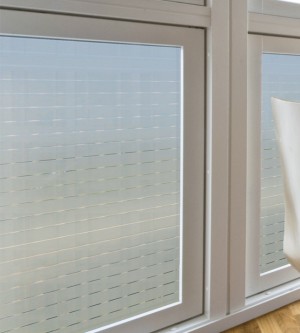 Adhäsionsfolie, horizontal transparent weiße Streifen 17 mm