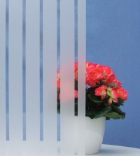 Decorative film, vertical transparent-white stripes, width 45 mm