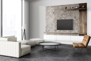Dark Terrazzo, Stone Look Self-Adhesive Furniture Film